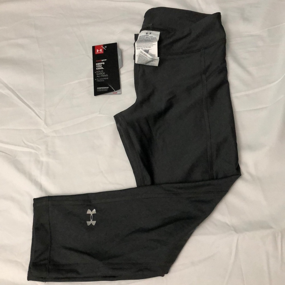 Under Armour Heather HeatGear yoga pants Sz XS - Picture 2 of 6